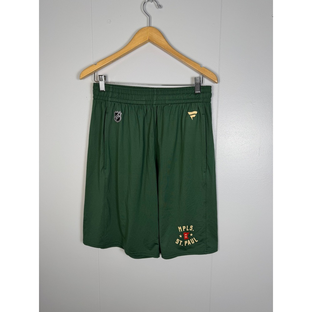 Fanatics NHL Sporty Athleisure Hockey Shorts Men Large Green Loungewear MN WILD